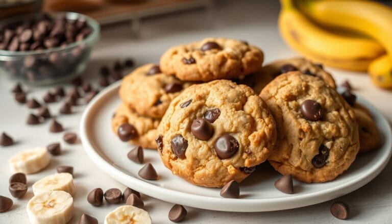 banana and choc chip cookies