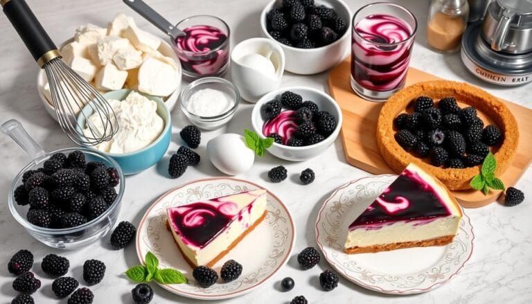 how to make blackberry cheesecake
