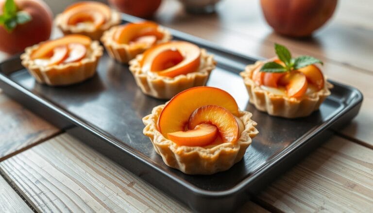 mini peach tarts