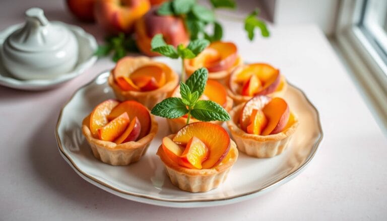 peach tartlets