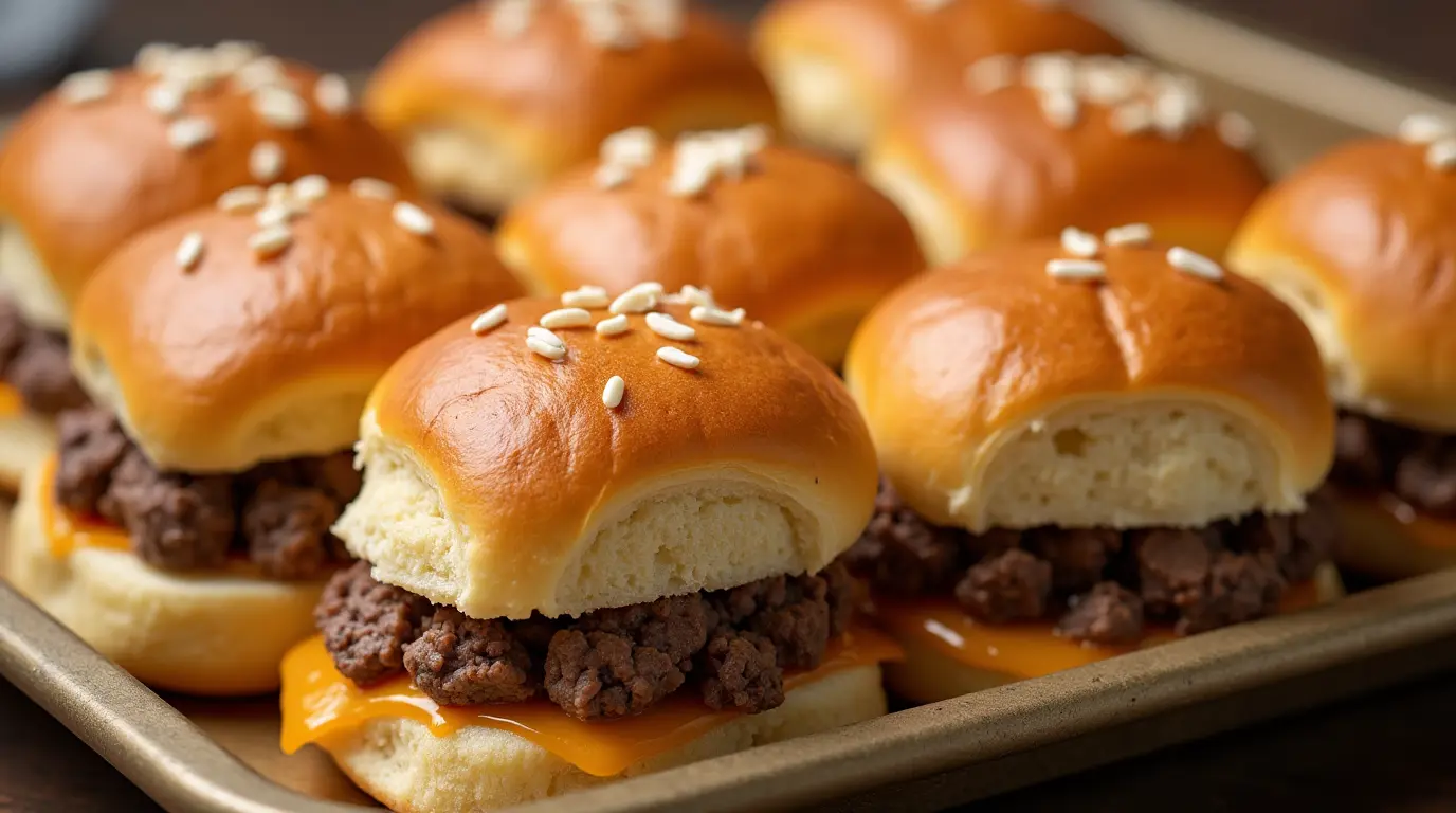 Hawaiian roll hamburger sliders