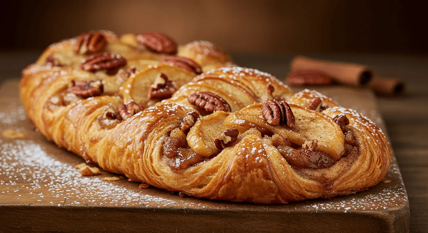 recipe for apple and pecan danish pastry tart​