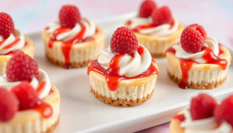 Mini Raspberry Cheesecakes