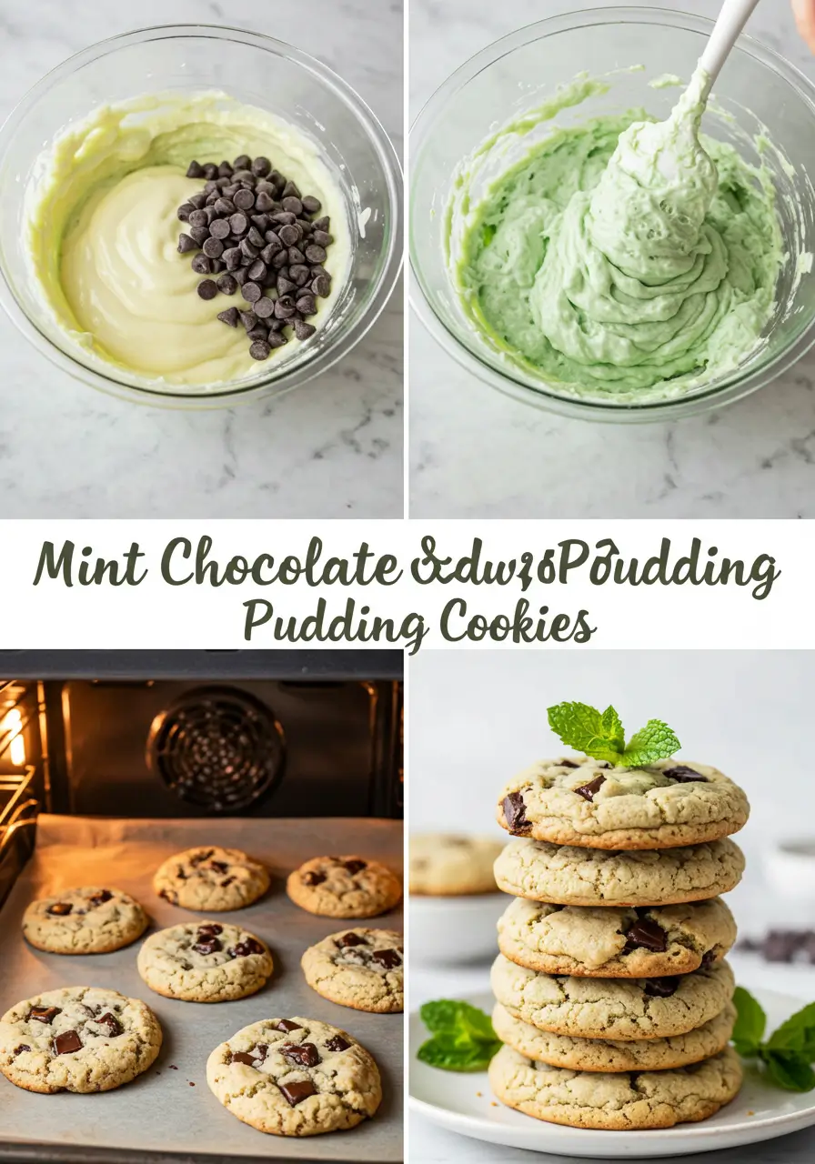 Recipe for mint chocolate pudding cookies