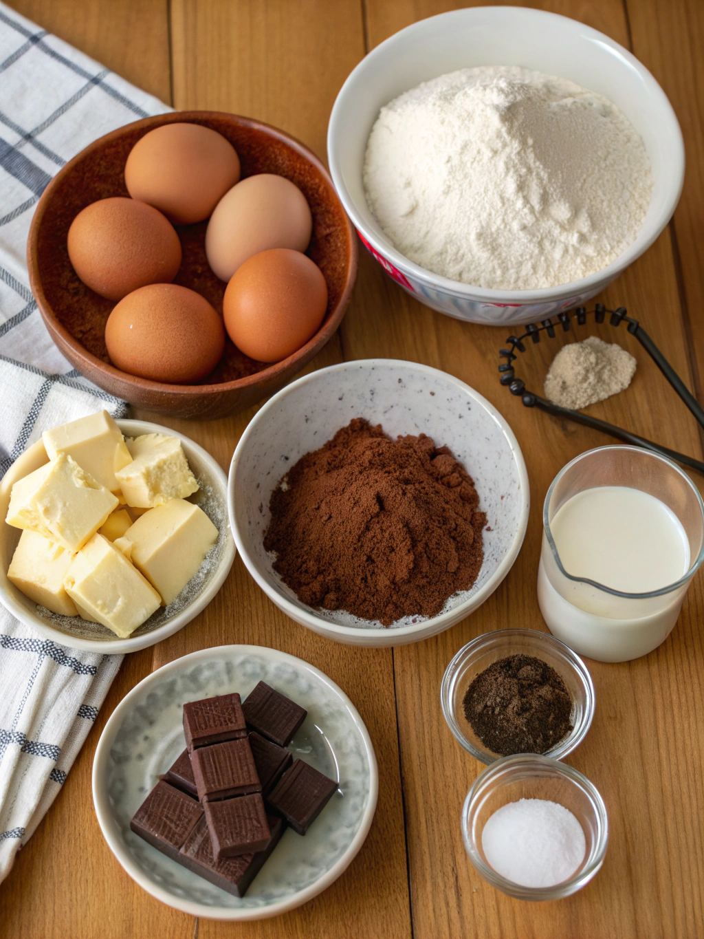 Ingredients for Chocolate Bundt Cake